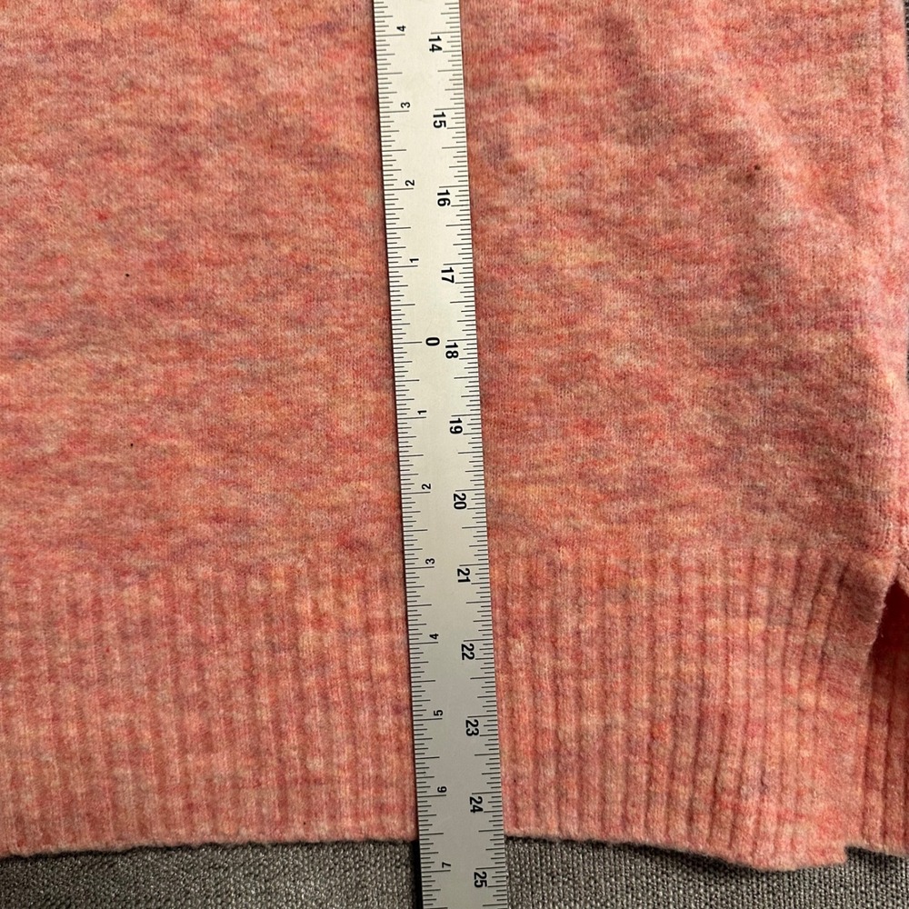 Whistles Turtleneck Sweater Women Medium Pink  Marl Knit Oversized - Picture 6 of 9